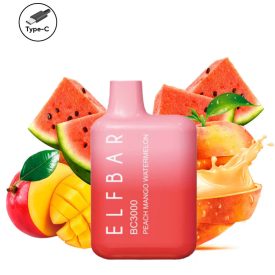 ELF BAR BC3000 - Peach Mango Watermelon 5% Sigaretta elettrica usa e getta - Ricaricabile ELF BAR BC3000 - Peach Mango Watermelon 5% Sigaretta elettrica usa e getta - Ricaricabile