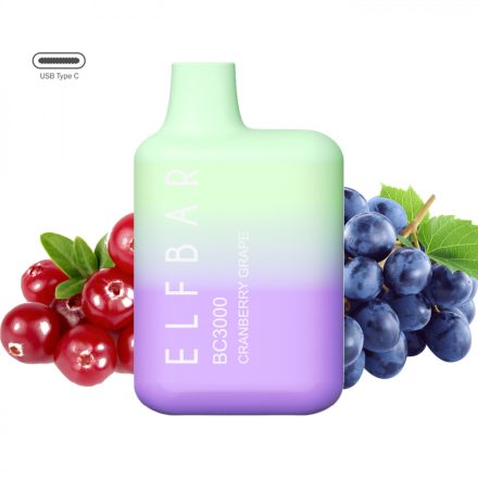 ELF BAR BC3000 - Cranberry Grape 5% Sigaretta elettrica usa e getta - Ricaricabile