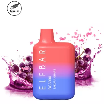ELF BAR BC3000 - Sakura Grape 5% Sigaretta elettrica usa e getta - Ricaricabile