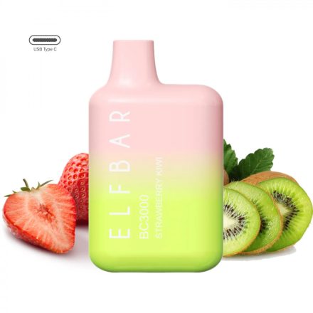 ELF BAR BC3000 - Strawberry Kiwi 5% Sigaretta elettrica usa e getta -  Ricaricabile