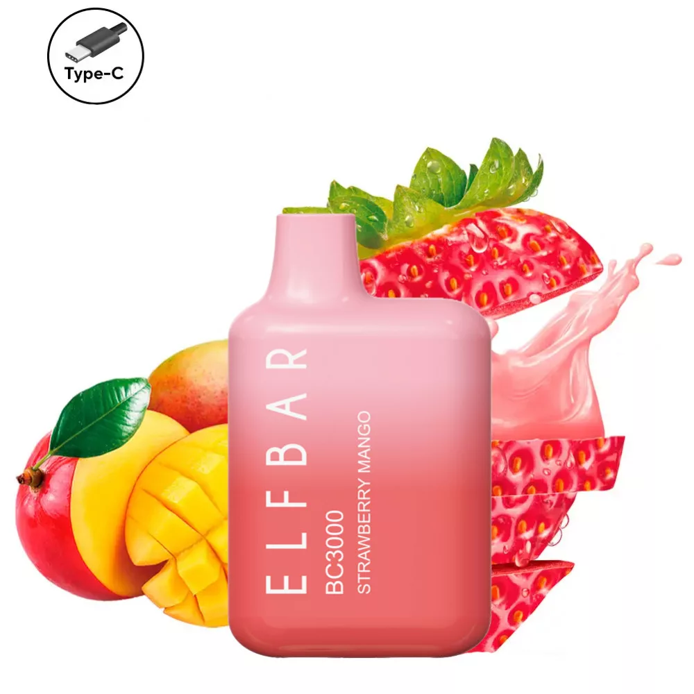 ELF BAR BC3000 - Strawberry Mango 5% Sigaretta elettrica usa e getta ...