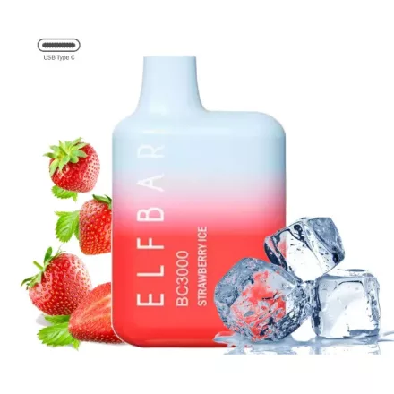 ELF BAR BC3000 - Strawberry Ice 5% Sigaretta elettrica usa e getta -  Ricaricabile