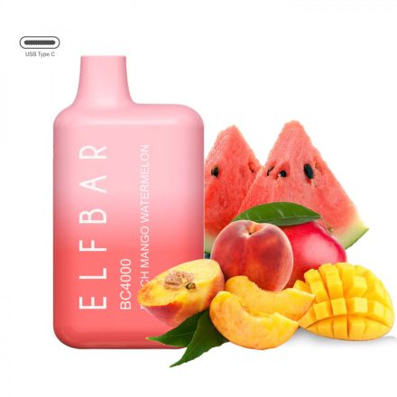 ELF BAR BC4000 - Peach Mango Watermelon 5% Sigaretta elettrica usa e getta - Ricaricabile