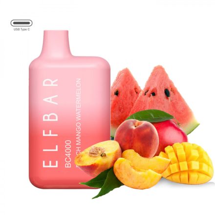 ELF BAR BC4000 - Peach Mango Watermelon 5% Sigaretta elettrica usa e getta  - Ricaricabile