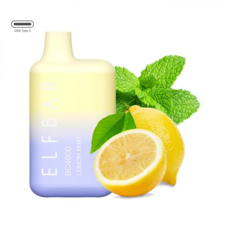 ELF BAR BC4000 - Lemon Mint 5% Sigaretta elettrica usa e getta - Ricaricabile