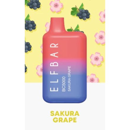 ELF BAR BC5000 - Sakura Grape 5% Sigaretta elettrica usa e getta - Ricaricabile
