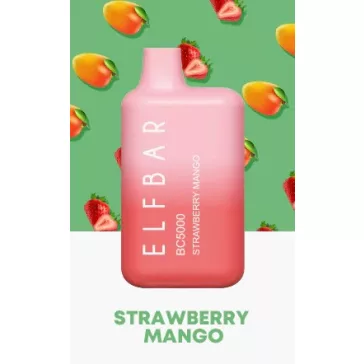 ELF BAR BC5000 - Strawberry Mango 5% Sigaretta elettrica usa e getta - Ricaricabile