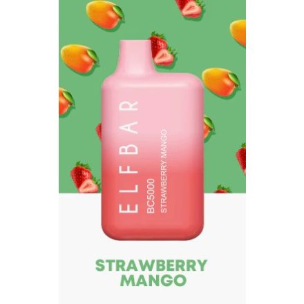 ELF BAR BC5000 - Strawberry Mango 5% Sigaretta elettrica usa e getta - Ricaricabile