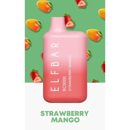ELF BAR BC5000 - Strawberry Mango 5% Sigaretta elettrica usa e getta - Ricaricabile