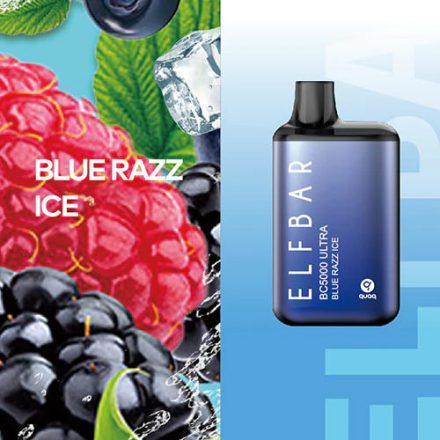 ELF BAR BC5000 Ultra - Blue Razz Ice 5% Sigaretta elettrica usa e getta - Ricaricabile