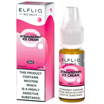   Elf Bar ELFLIQ – Strawberry Ice Cream 20mg Nic Salt E-Liquid 10ml