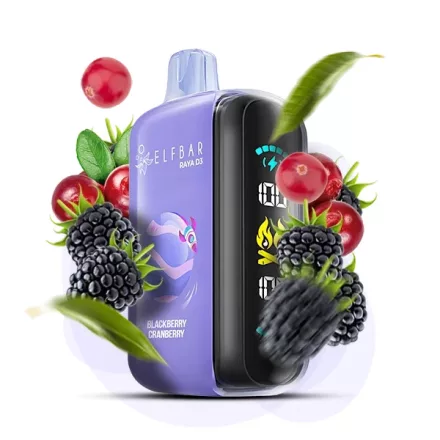 ELF BAR RAYA D3 25000 Blackberry Cranberry 5% puff, sigaretta elettronica usa e getta